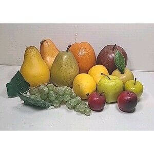 Vintage Faux Fruit Lot Mixed Life-Sized Artificial Fruit